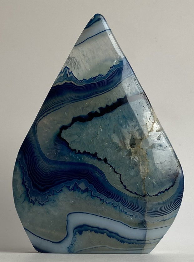Agata Albastra - sculptura piatra semipretioasa
