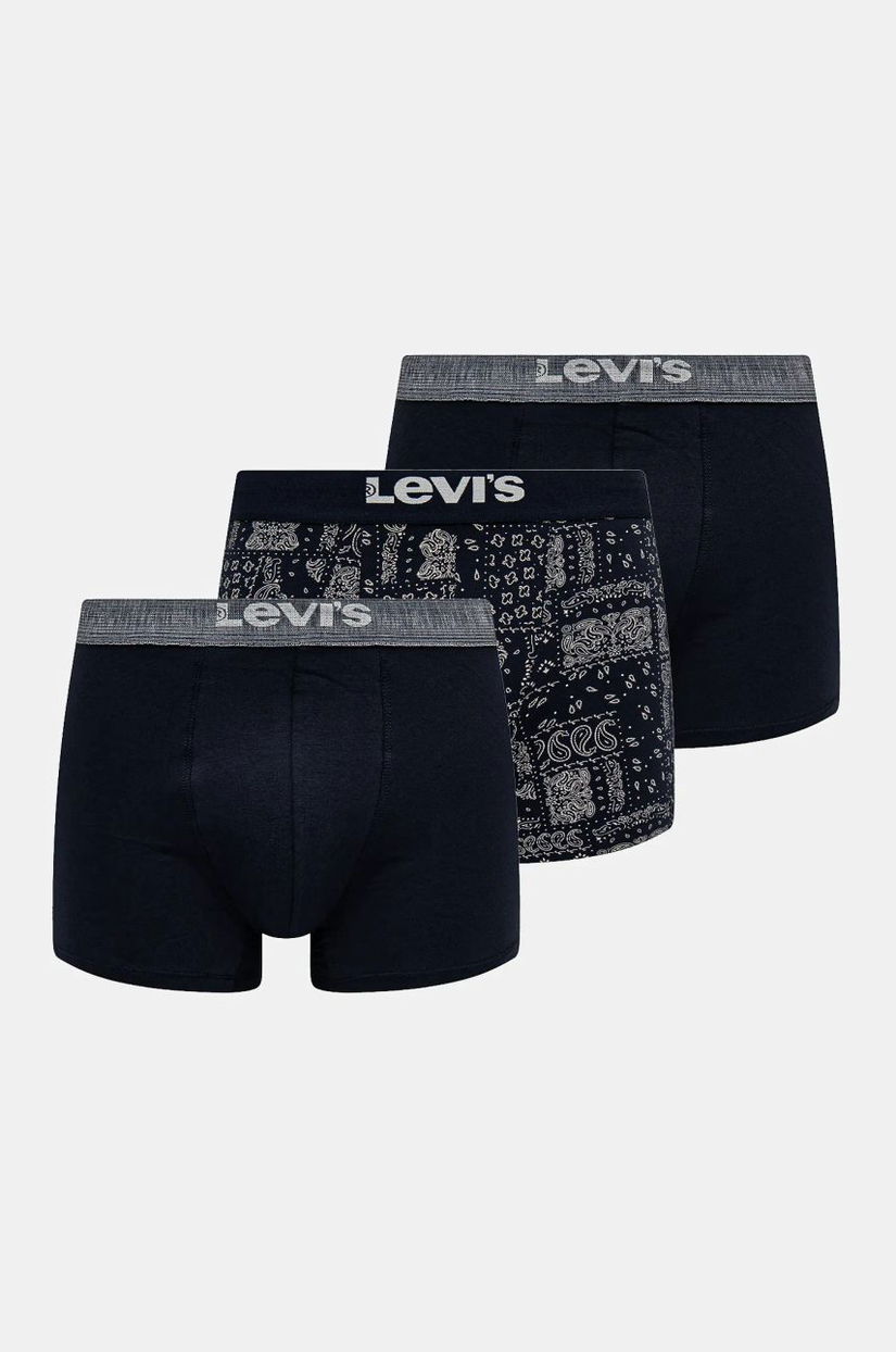 Levi's boxeri 3-pack barbati, culoarea albastru marin, 37149-1037