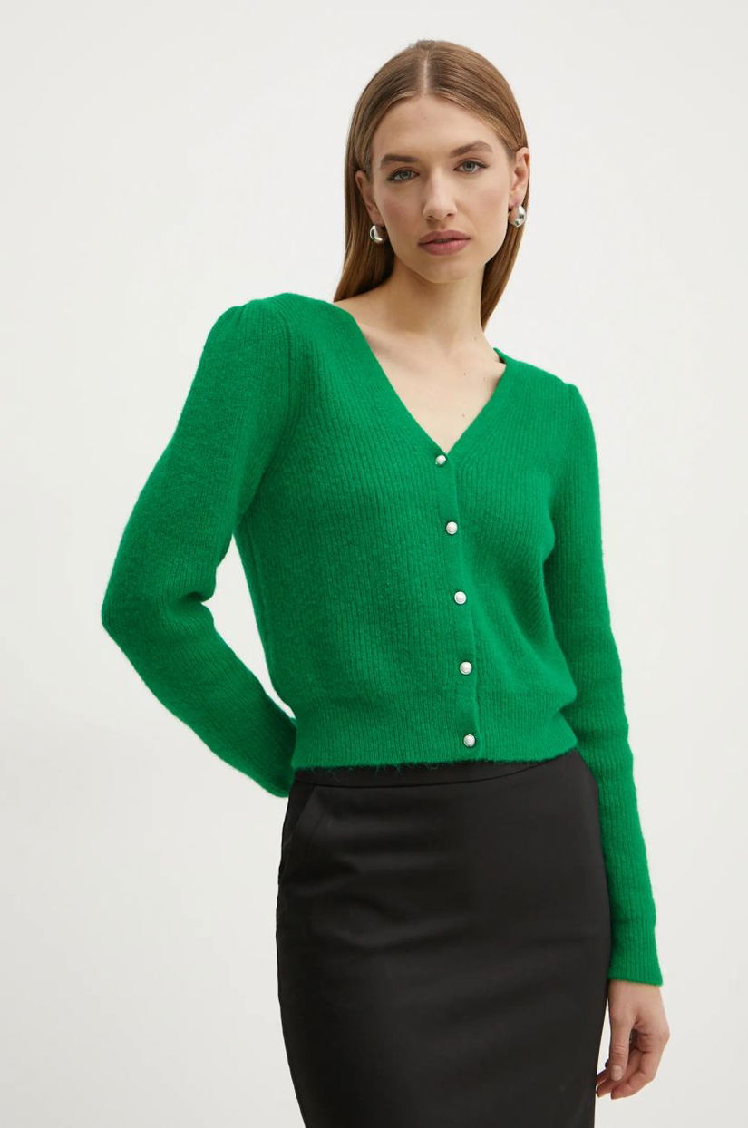 Morgan cardigan din amestec de lana MZITA culoarea verde, MZITA