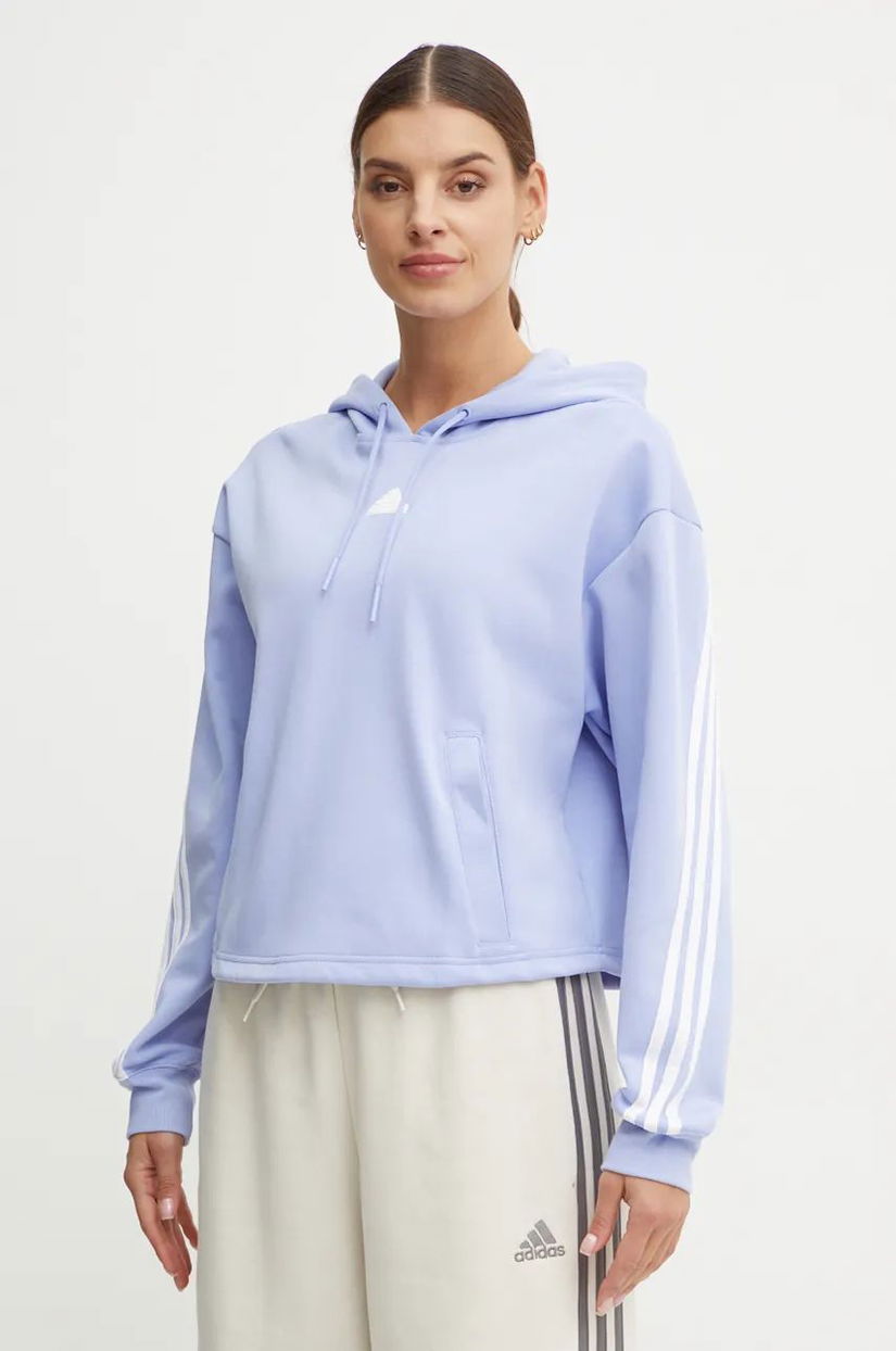 adidas bluza Future Icons femei, cu glugă, cu imprimeu, IW5195