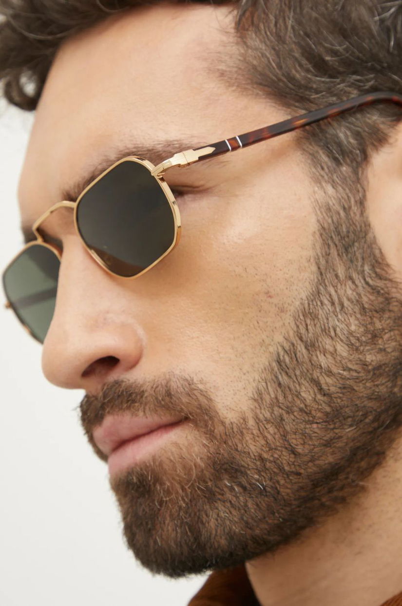 Persol ochelari de soare barbati, culoarea auriu, 0PO1020S