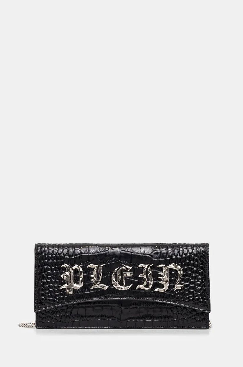 Philipp Plein poseta de piele culoarea negru, FADA WBA2000 PLE010N