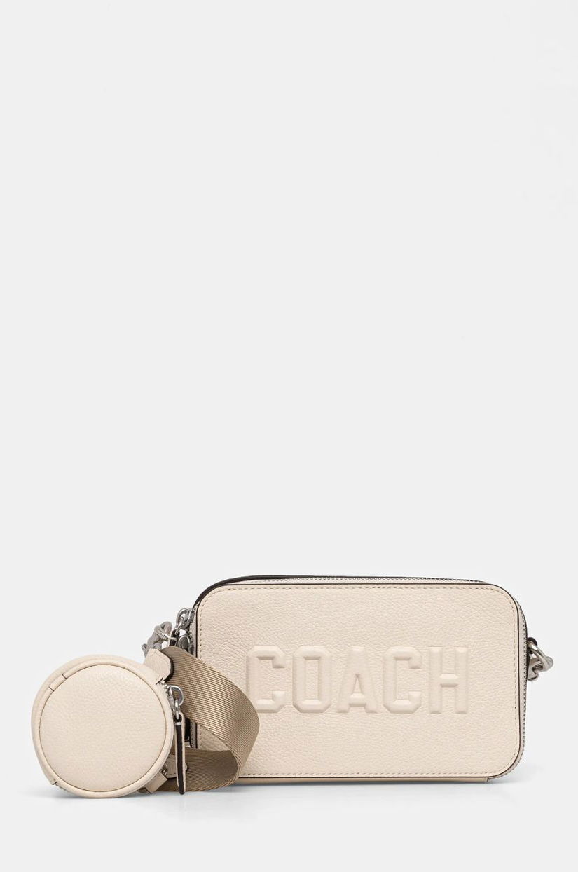 Coach borseta de piele culoarea bej, CW540