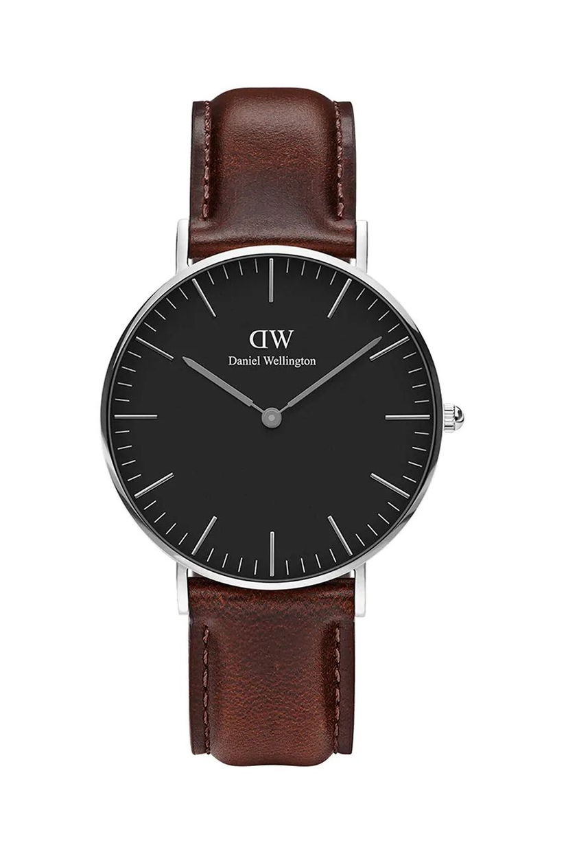 Daniel Wellington ceas Classic Black Durham 36 barbati, culoarea maro, DW00100143