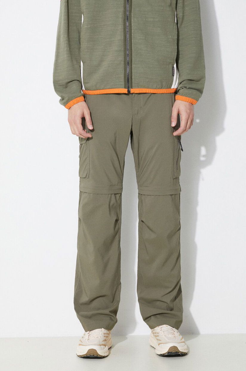 Columbia pantaloni Silver Ridge Utility barbati, culoarea verde, drept, 2012962