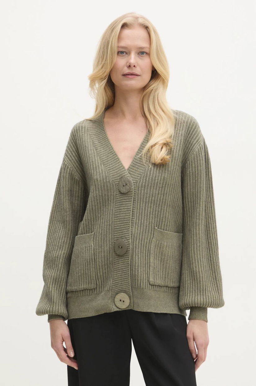 Answear Lab cardigan femei, culoarea verde, călduros