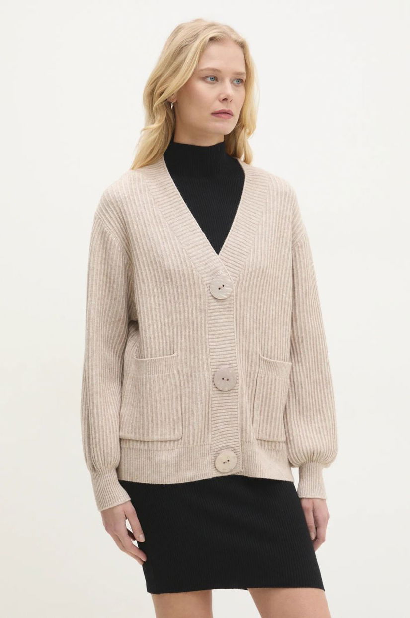 Answear Lab cardigan femei, culoarea bej, călduros