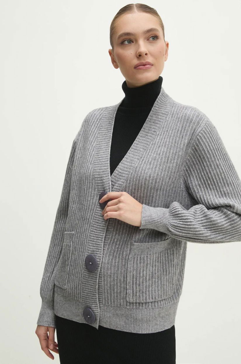 Answear Lab cardigan femei, culoarea gri, călduros