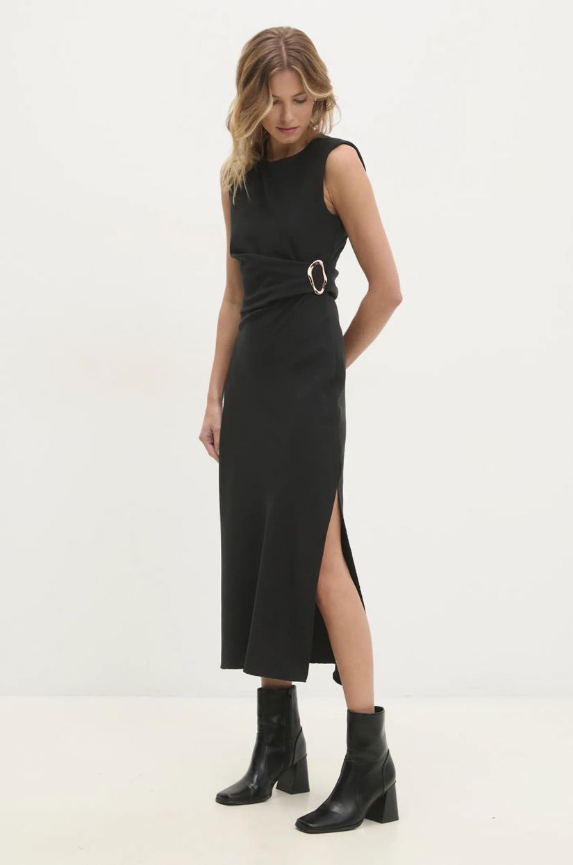 Answear Lab rochie culoarea negru, maxi, drept