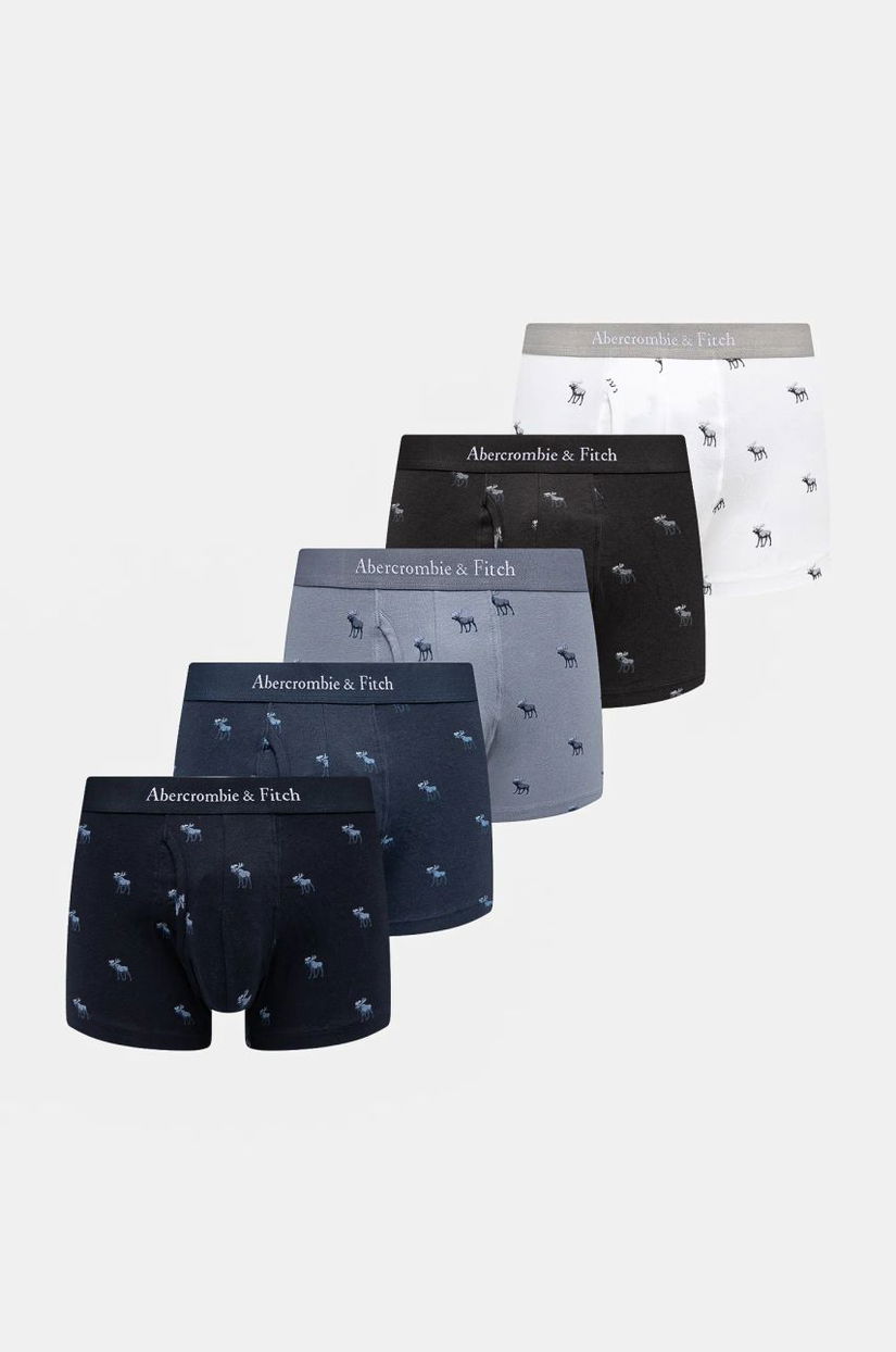 Abercrombie & Fitch boxeri 5-pack barbati, culoarea albastru marin