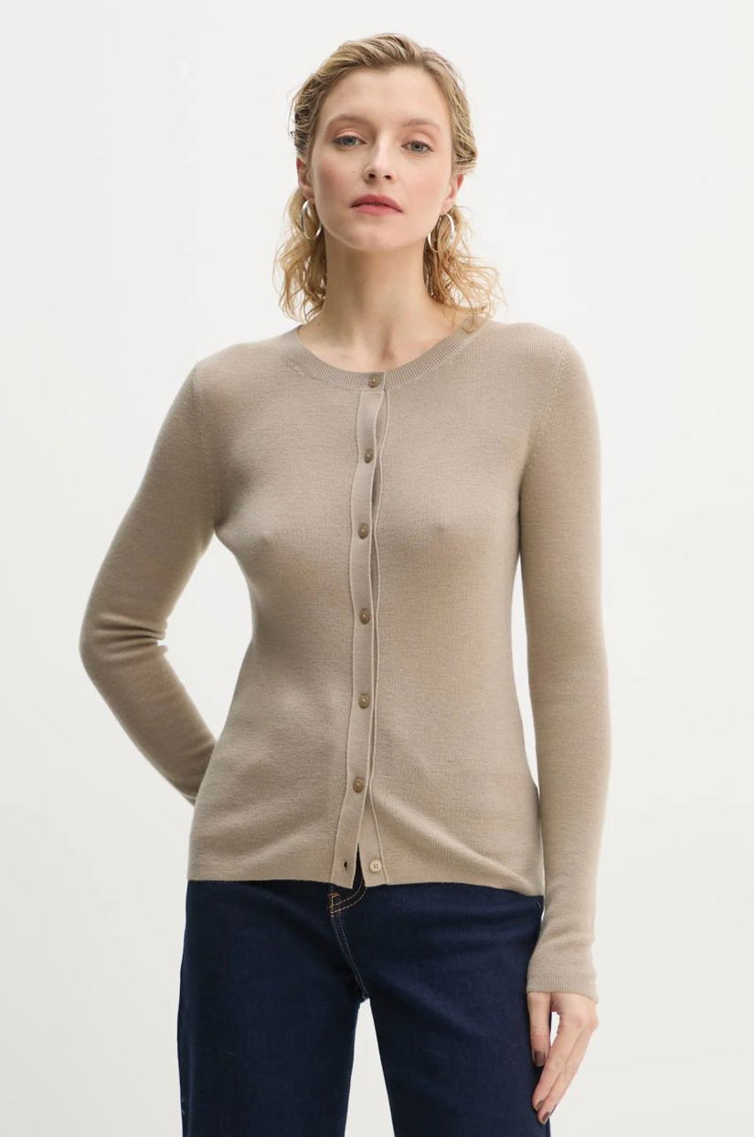 Marc O'Polo cardigan din lână culoarea bej, light, 500556161009