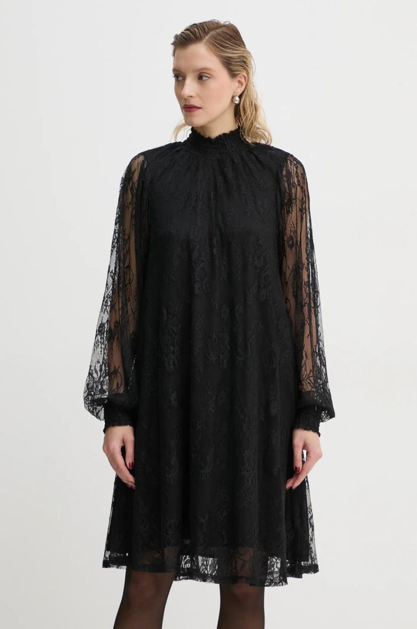 Bruuns Bazaar rochie culoarea negru, mini, evazați, BBW4210