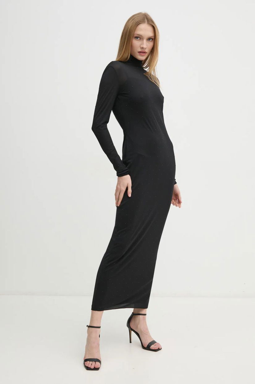 MAX&Co. rochie culoarea negru, maxi, mulată, 2426626015200