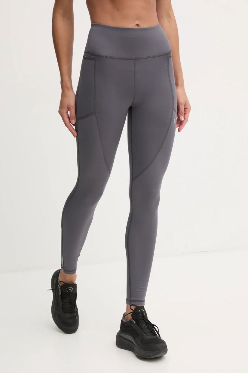 Under Armour leggins de antrenament Vanish Cold Weather culoarea gri, neted, 1386418