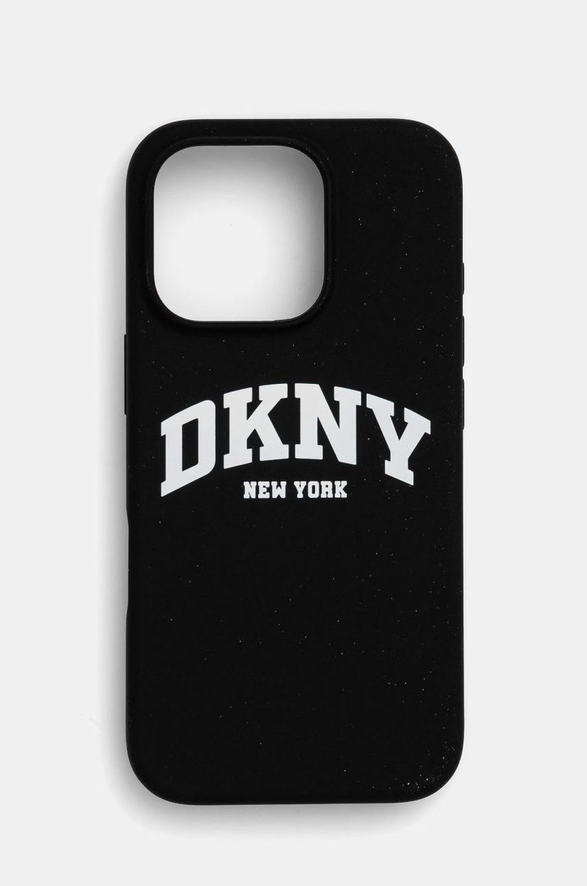 Dkny husă pentru telefon iPhone 16 Pro 6.3 culoarea negru, DKHMP16LSNYACH