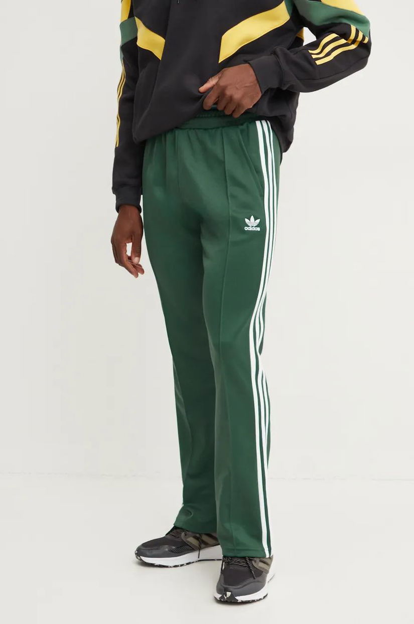 adidas Originals pantaloni de trening 70S Track Pant culoarea verde, modelator, IX5224