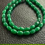 Agat verde bob de orez fatetat 6x4 mm