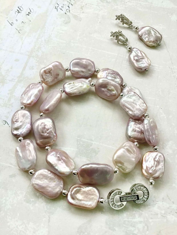 Colier perle baroc lila prafuit