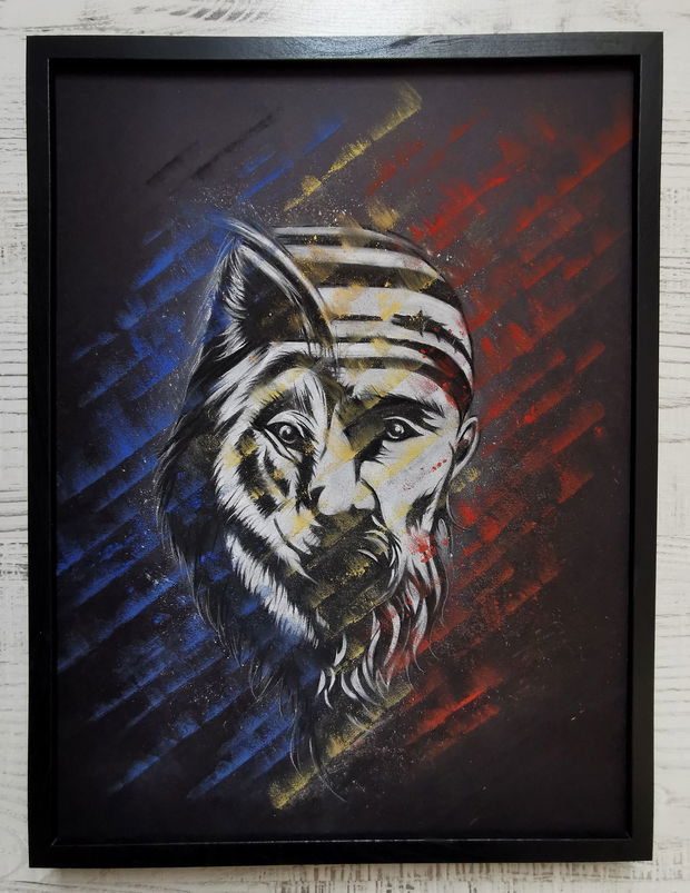 Tablou portret Lup Dacic/Decebal