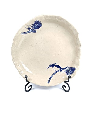 Farfurie Blue Birdie din ceramica
