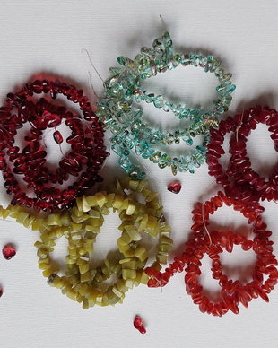 Siraguri chips sticla colorata si jad