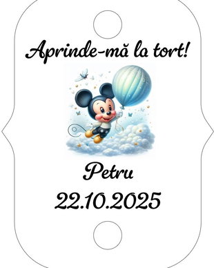 Eticheta artificii tort botez/Onomastica/ Artificii tort cu eticheta personalizata