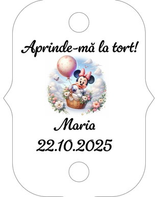Eticheta artificii tort botez/Onomastica/ Artificii tort cu eticheta personalizata