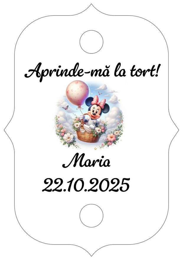 Eticheta artificii tort botez/Onomastica/ Artificii tort cu eticheta personalizata