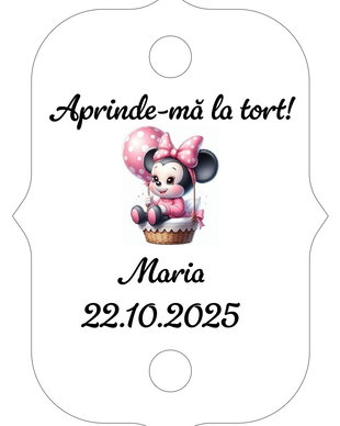 Eticheta artificii tort botez/Onomastica/ Artificii tort cu eticheta personalizata