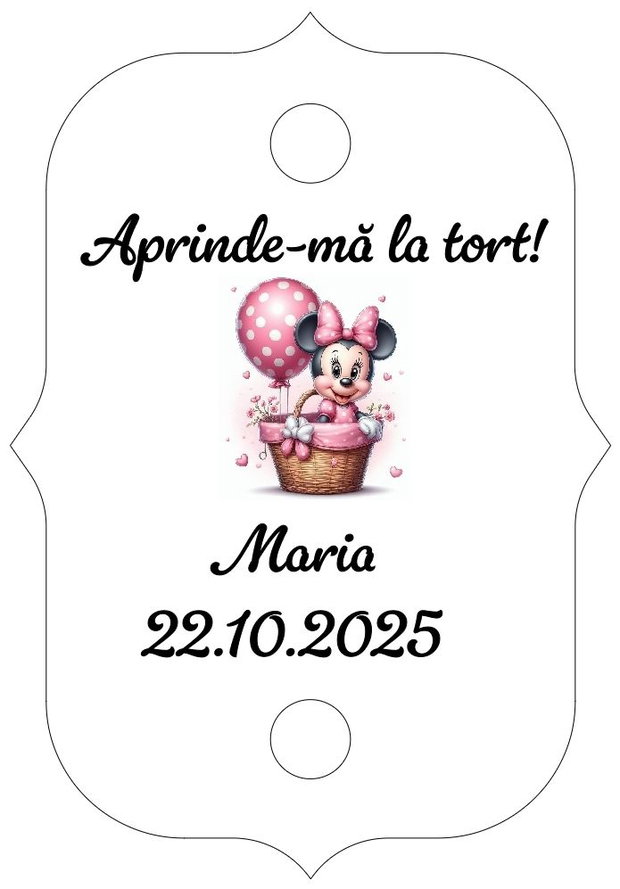 Eticheta artificii tort botez/Onomastica/ Artificii tort cu eticheta personalizata