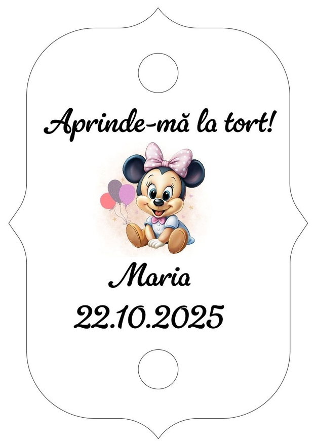 Eticheta artificii tort botez/Onomastica/ Artificii tort cu eticheta personalizata
