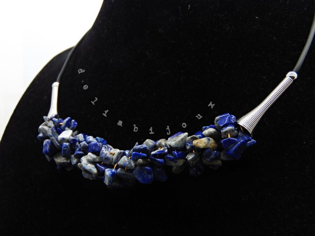 Colier handmade unicat - lapis lazuli (cod1137)