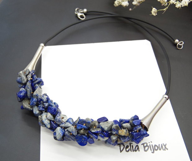 Colier handmade unicat - lapis lazuli (cod1137)