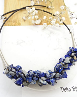 Colier handmade unicat - lapis lazuli (cod1137)