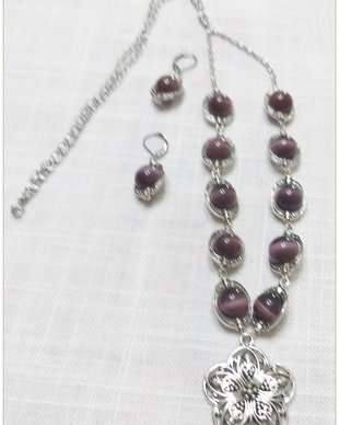 SET- CAT'S EYE MOV SI ACCESORII INOX