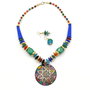 Set colier multicolor si cercei, model tibetan, 4333