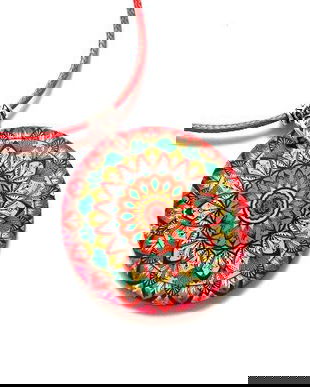 colier lemn mandala 47043