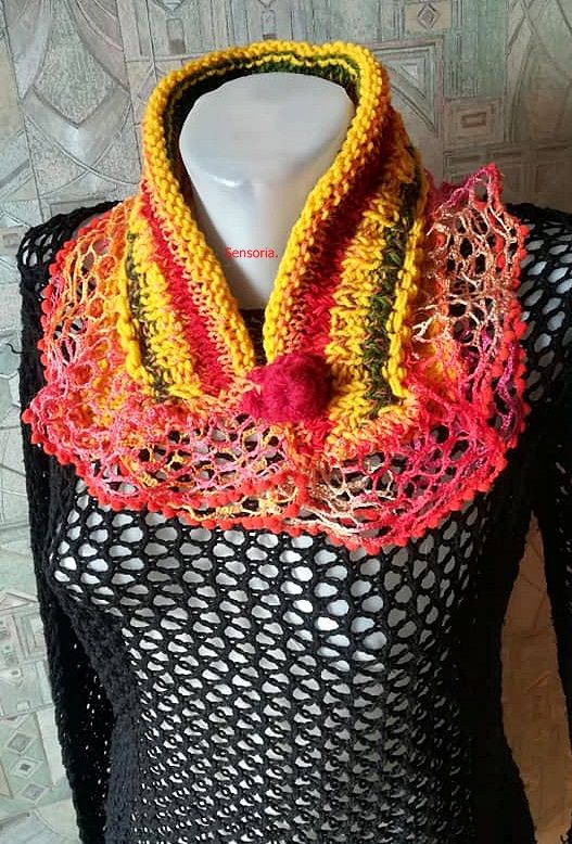 guler tricotat dantelat colorat