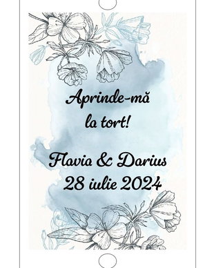 Eticheta artificii tort/ Artificii tort cu eticheta personalizata