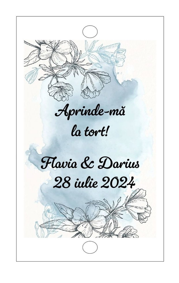 Eticheta artificii tort/ Artificii tort cu eticheta personalizata