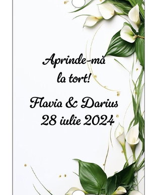 Eticheta artificii tort/ Artificii tort cu eticheta personalizata