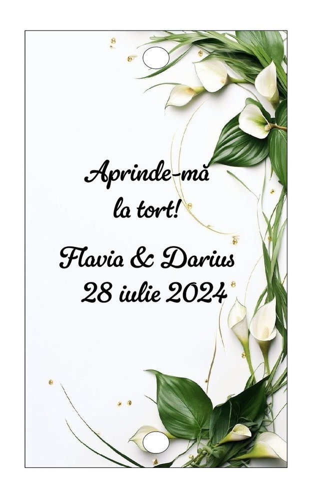 Eticheta artificii tort/ Artificii tort cu eticheta personalizata