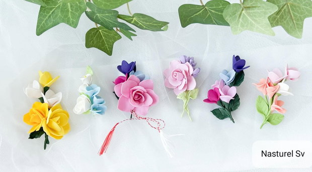 Brose martisor: Flori