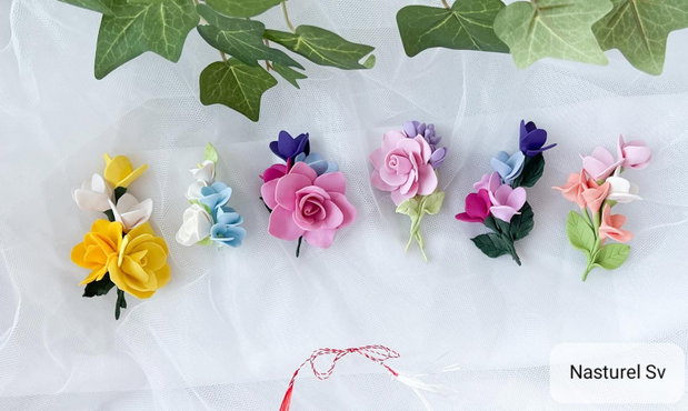 Brose martisor: Flori