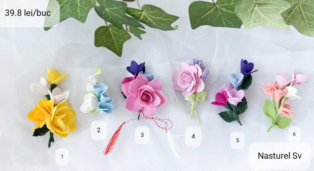 Brose martisor: Flori
