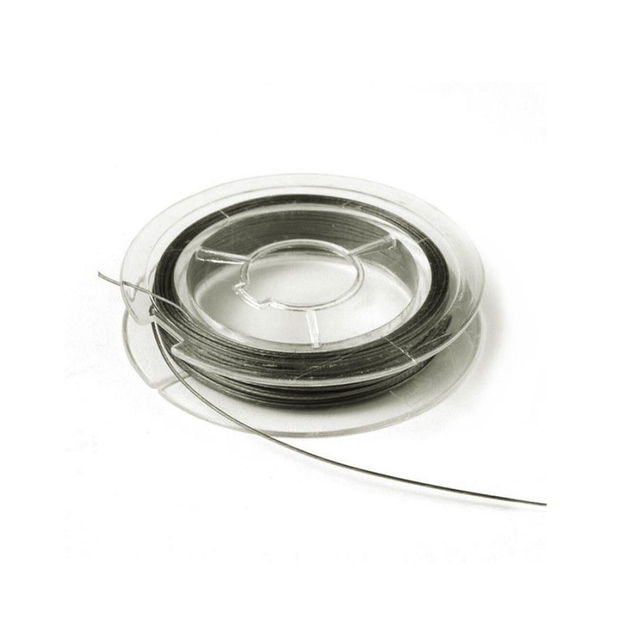 Fir tiger tail, otel inoxidabil siliconat argintiu, 0.45mm (10m) DV.0035