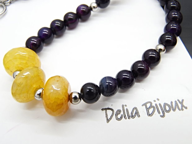 Colier handmade unicat - agate (cod1141)