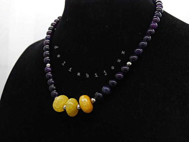 Colier handmade unicat - agate (cod1141)