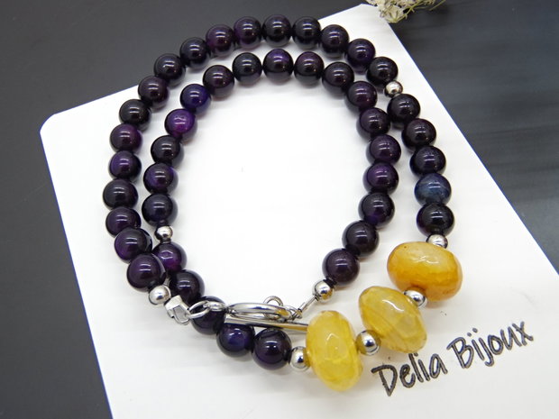 Colier handmade unicat - agate (cod1141)