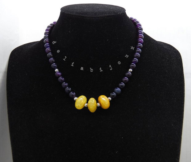 Colier handmade unicat - agate (cod1141)